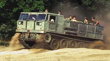 Russian artillery tractor ATS 59 - offroad ride